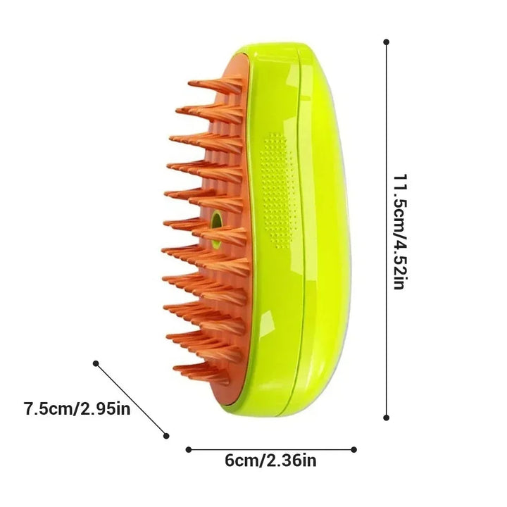 3-in-1 Electric Pet Steam Brush, Sprayer & Massage Comb