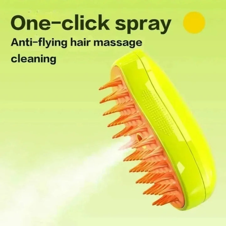 3-in-1 Electric Pet Steam Brush, Sprayer & Massage Comb
