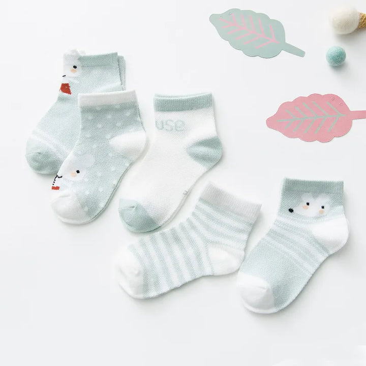 5Pairs/ 0-2Y Infant Baby Socks Baby Socks for Girls