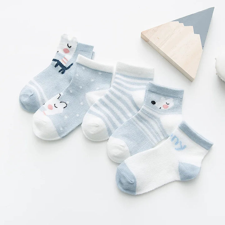 5Pairs/ 0-2Y Infant Baby Socks Baby Socks for Girls