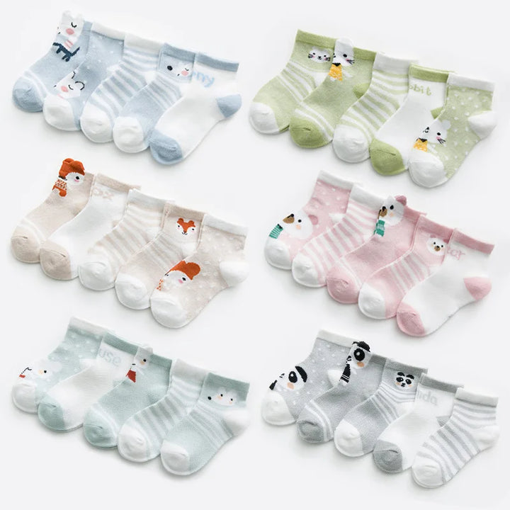 5Pairs/ 0-2Y Infant Baby Socks Baby Socks for Girls