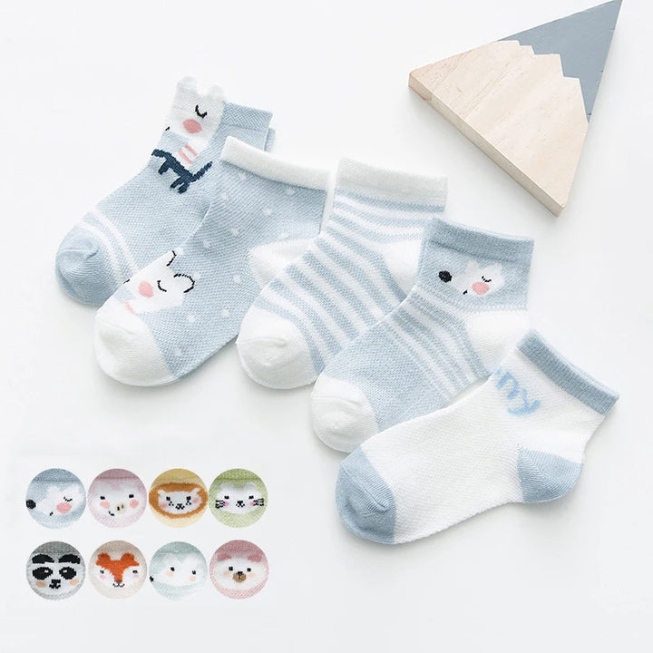 5Pairs/ 0-2Y Infant Baby Socks Baby Socks for Girls