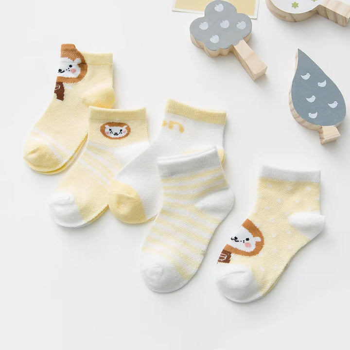 5Pairs/ 0-2Y Infant Baby Socks Baby Socks for Girls