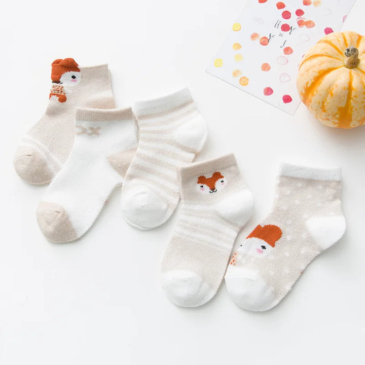 5Pairs/ 0-2Y Infant Baby Socks Baby Socks for Girls