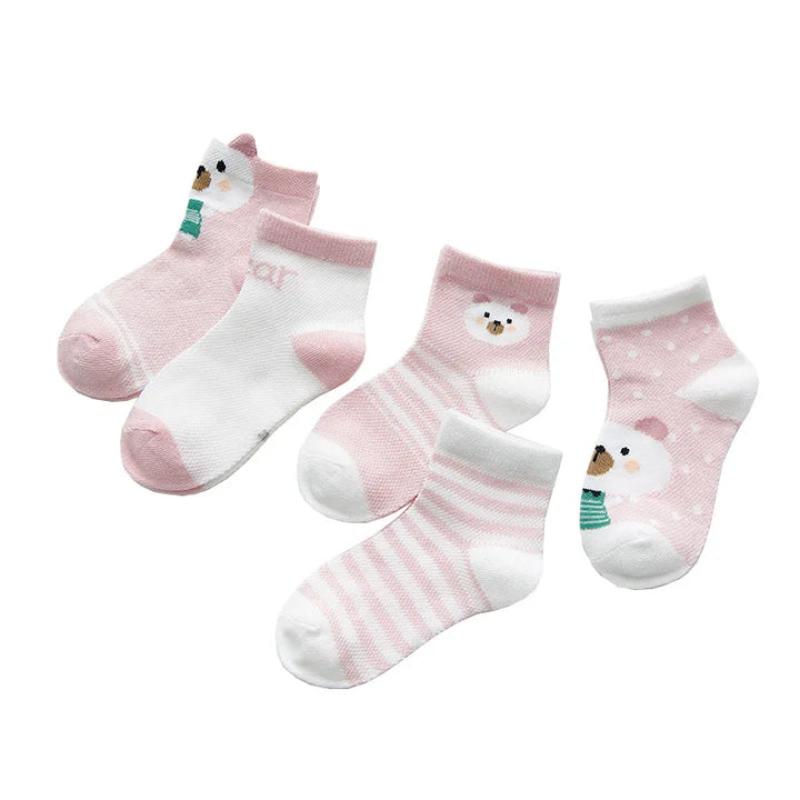 5Pairs/ 0-2Y Infant Baby Socks Baby Socks for Girls