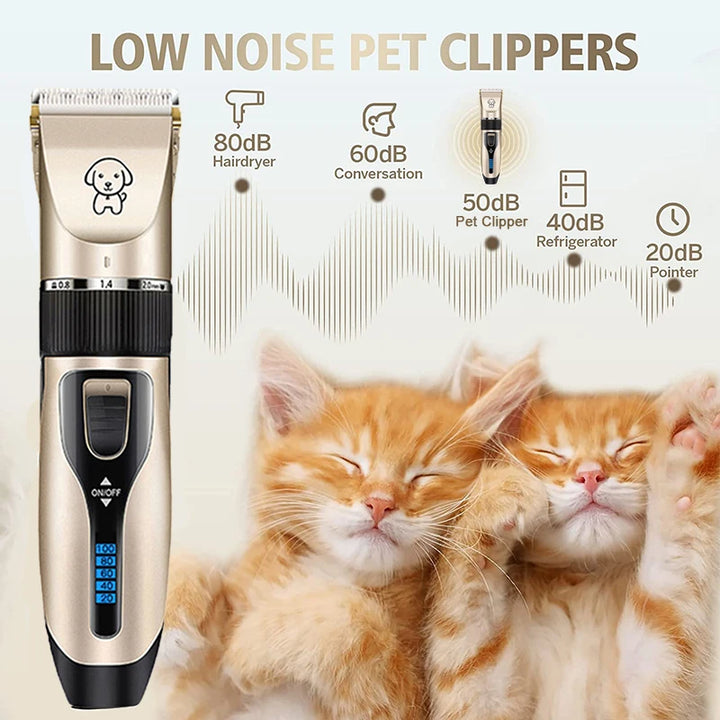 Professional Cordless Pet Hair Clippers - Dog, Cat, Rabbit Grooming Set