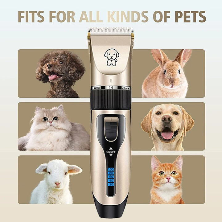 Professional Cordless Pet Hair Clippers - Dog, Cat, Rabbit Grooming Set