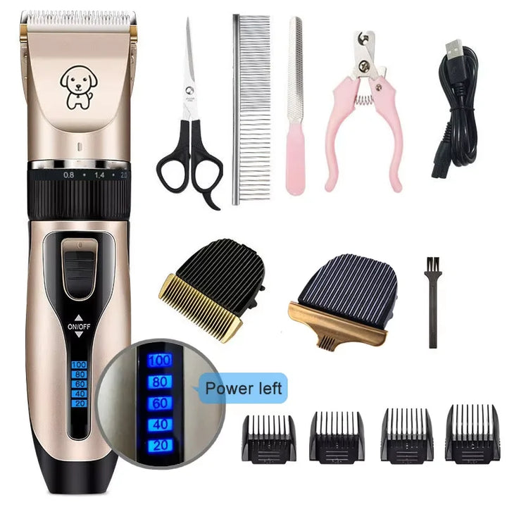 Professional Cordless Pet Hair Clippers - Dog, Cat, Rabbit Grooming Set