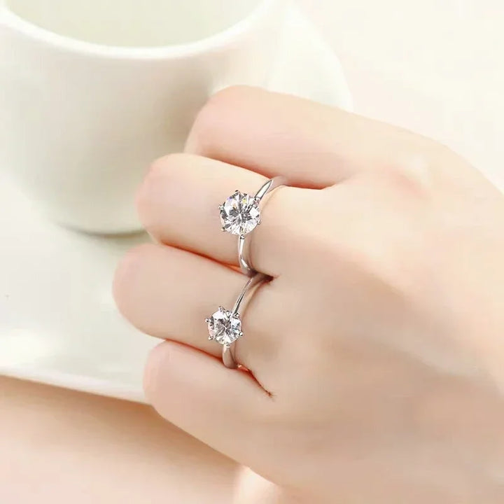 Moissanite Diamond Solitaire Ring for Women