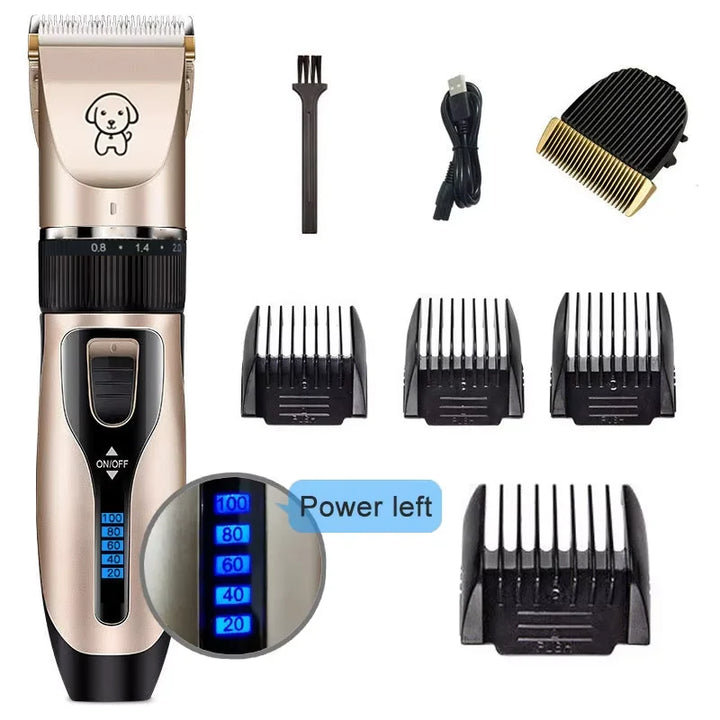 Professional Cordless Pet Hair Clippers - Dog, Cat, Rabbit Grooming Set